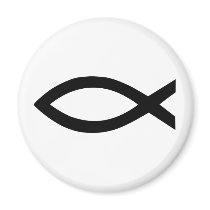 Christian jesus fish fridge magnet