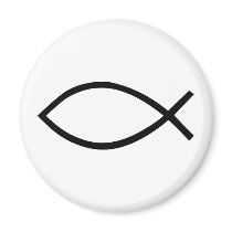 Christian jesus fish refrigerator magnet