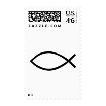 Christian jesus fish postage