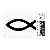 Christian jesus fish stamp