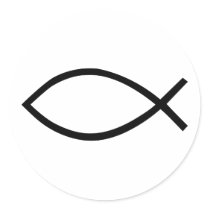 Christian jesus fish stickers