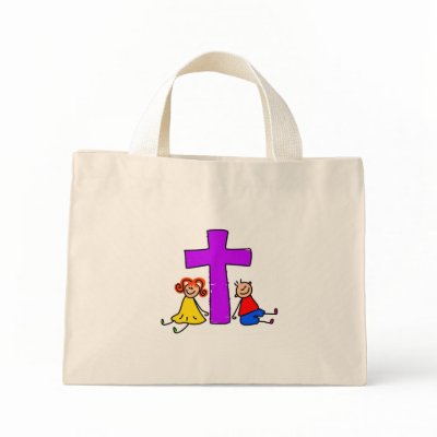 Christian kids tote bags by prawny
