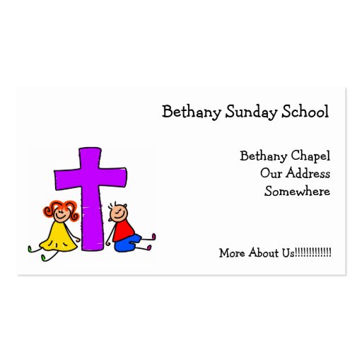 Christian Kids, Business Card Templates (front side)