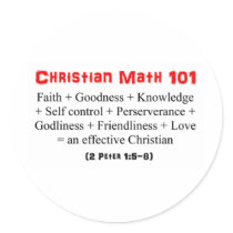 Christian Math 101 Stickers