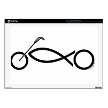 Christian motorcycle clothing and accessories 17" laptop decal