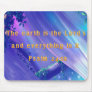 Christian Mouse Pad with Bible Verse Psalm 24