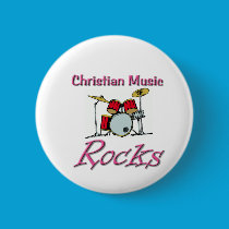 Christian Music Rocks buttons
