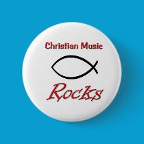 Christian Music Rocks buttons