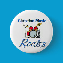 Christian Music Rocks buttons