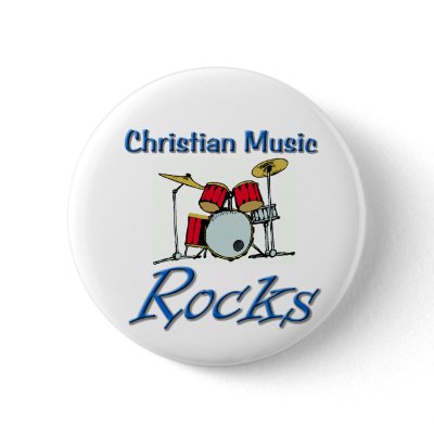 Christian Music Rocks buttons