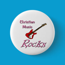 Christian Music Rocks buttons
