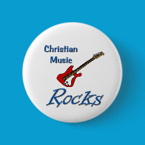 Christian Music Rocks buttons