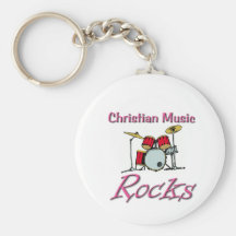 Christian Music Rocks Keychain