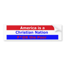 Christian Nation Bumpersticker Bumper Stickers
