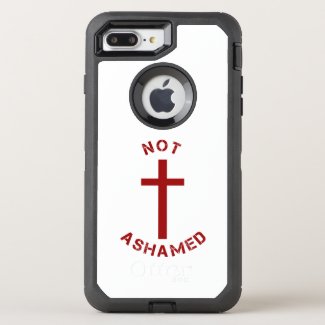 Christian Not Ashamed Red Cross and Text Design