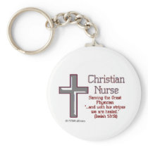 Christian Nurse Cross2 Keychains