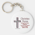 Christian Nurse Cross2 Keychains