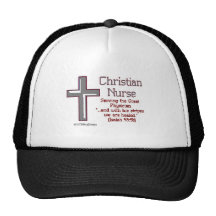 Christian Nurse Cross2 Mesh Hats