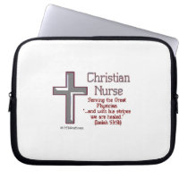 Christian Nurse Cross 2 Laptop Computer Sleeves