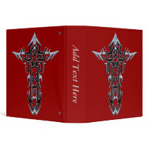 Christian Ornate Cross 51 3 Ring Binders
