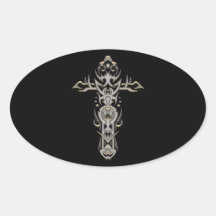 Christian Ornate Cross 57 Stickers