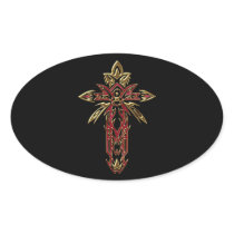 Christian Ornate Cross 74 Sticker