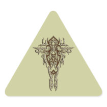 Christian Ornate Cross 9 Triangle Sticker