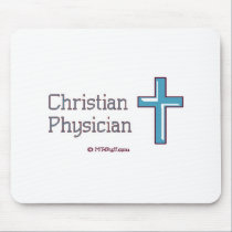 Christian Physician Cross mousepads