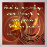 Christian Poster with Bible Verse from Psalms posters