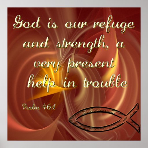 Christian Poster with Bible Verse from Psalms