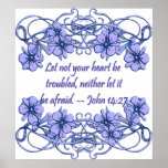 Christian Poster with Bible Verse John 14:27