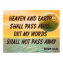 Christian Poster with Bible Verse Mark 13:31