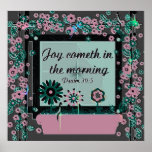 Christian Poster with Bible Verse Psalm 30:5 posters