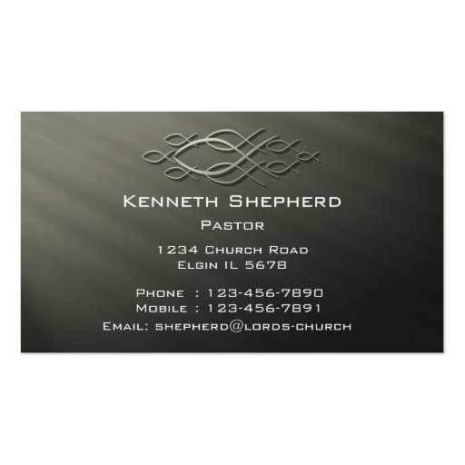 Christian Profile Card Business Card Template (back side)