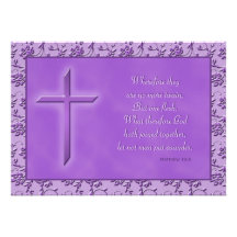 Christian Purple Passion Wedding Invitation