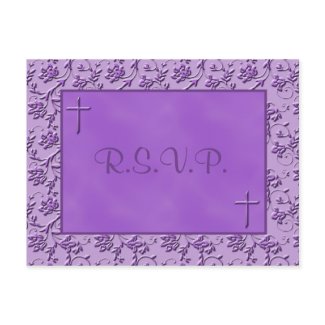 Christian Purple R.S.V.P. Postcard postcard