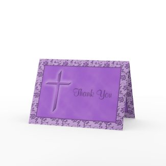 Christian Purple Thank You Card card