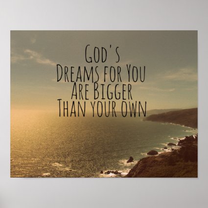 Christian Quote: God's Dreams for You Print