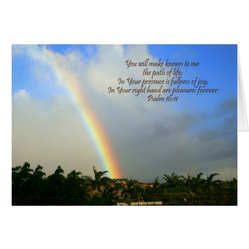 Christian Rainbow Card with Bible Verse Zazzle