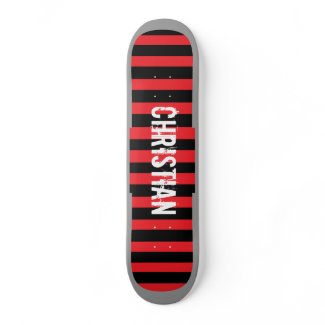 Christian Red and Black Skateboard