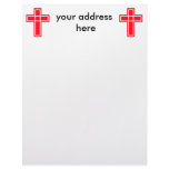 Christian red and white cross letterhead