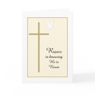 Christian Religious Easter Card -- Cross & Dove card