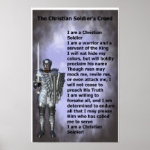 Christian Soldiers Creed Print