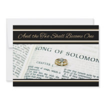 Christian Spiritual Scripture  Wedding Invitation