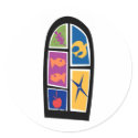 Christian Symbols Stained Glass WIndow stickers