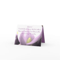 Christian Sympathy Card Consider the Lilies