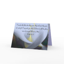 Christian Sympathy Card Consider the Lilies by Christian_gifts Christian Sympathy Card Consider the Lilies