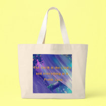 Christian Tote Bag with Bible Verse Psalm 24:1 by tshirts4christians Christian Tote Bag with Bible Verse Psalm 24:1