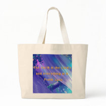 Christian Tote Bag with Bible Verse Psalm 24:1