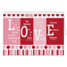 Christian Valentine Card "God is LOVE" Bible Verse
